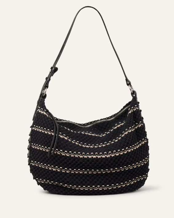 SAC MACRAME ARYA NOIR/ECRU ~ BASH