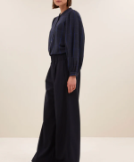 BLOUSE RIKKI BLUE CHECK ~ BY BAR