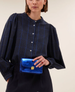 BLOUSE RIKKI BLUE CHECK ~ BY BAR