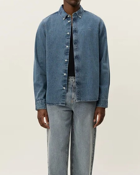 CHEMISE KONRAD DENIM MEDIUM INDIGO WASH ~ LES