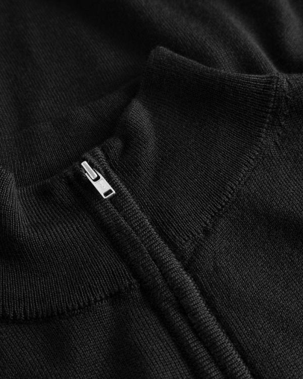PULL GREYSON 1/2 ZIP MERINOS BLACK- LES DEUX