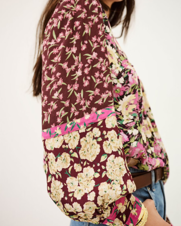 BLOUSE ILINE BORDEAUX - BASH