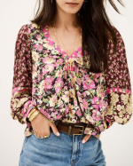 BLOUSE ILINE BORDEAUX - BASH