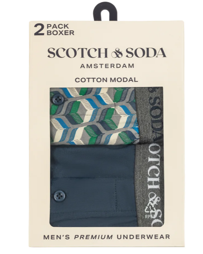 BOXER MARINE/GREEN 273377 ~ SCOTCH AND SODA