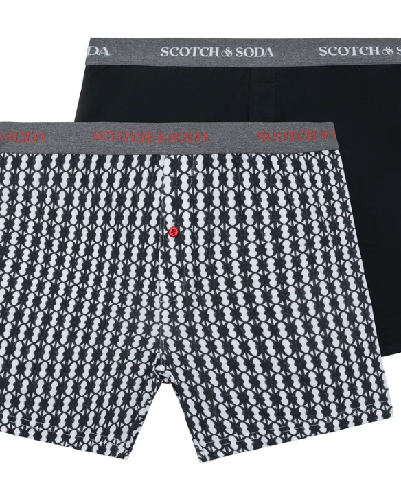 BOXER NOIR / WHITE 273377 ~ SCOTCH AND SODA